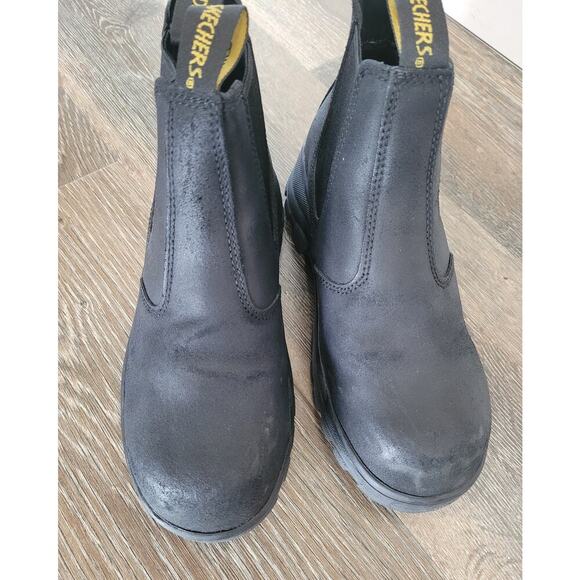 Skechers Women's Jannit Comp Toe Relaxed Fit Boots Slip and Oil Resistant 5.5 #7 - Picture 2 of 7